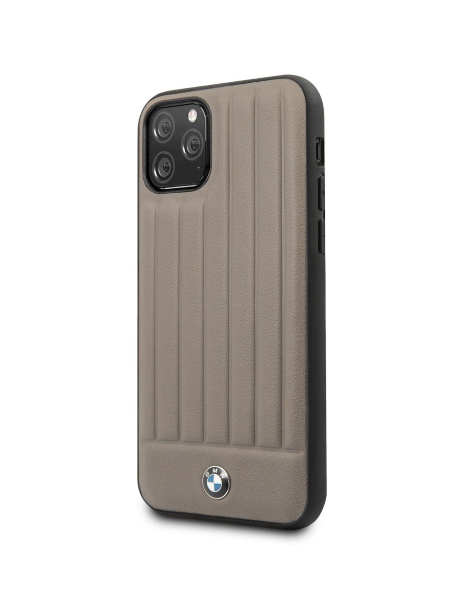 Linkem Stores Bmw Leather Hard Case With Vertical Lines For Iphone 11 Pro Max Brown