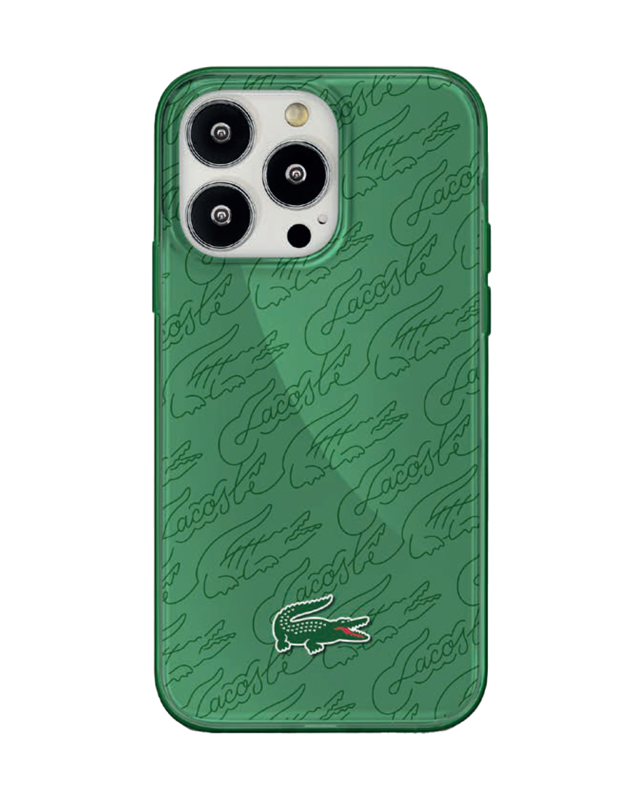 Lacoste Hard Case IML Double Layer Dyed Bumper Signature Pattern