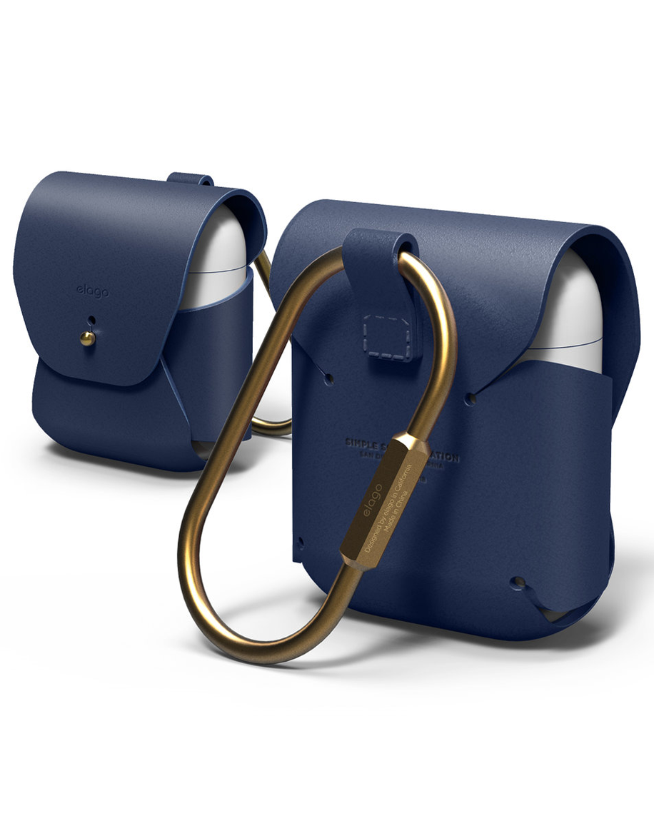 Elago Airpods Leather Case Jean Indigo